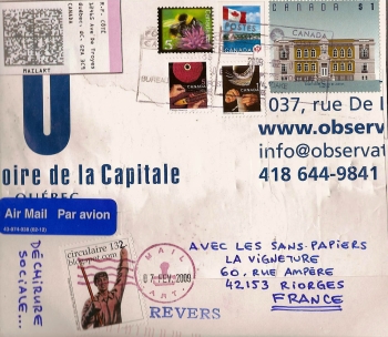 mailart de RF côté Québec